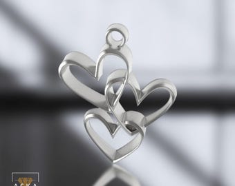 Sterling Silver Heart Necklace: Minimalist 925 Silver Pendant