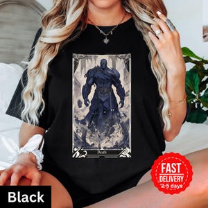 de carte de tarot de la mort d'apocalypse | T-shirt X-Men Marvel Comfort Colors | -shirt super-héros | Graphique unisexe pour adulte | Carte de tarot numéro 13