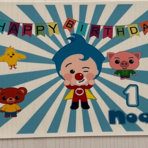 Plim Plim cake topper on sugar sheet, kids’ cake decoration, personalized edible image image 3