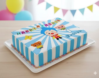 Plim Plim cake topper on sugar sheet, kids’ cake decoration, personalized edible image