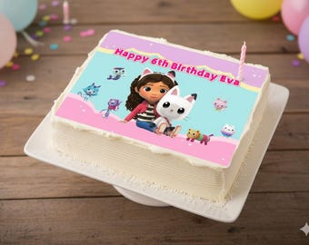 Gabby's Edible Cake Topper-Dollhouse Party