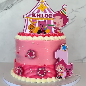 Décoration de gâteau sur le thème du cirque ; Décoration de gâteau Plim Plim