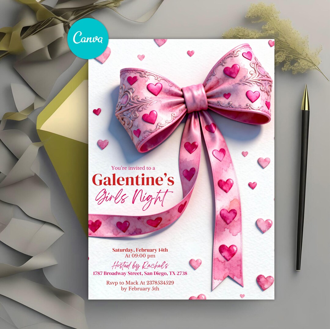 Galentine's Day Girls Night Out Invitation, Galentine's Party Invite ...
