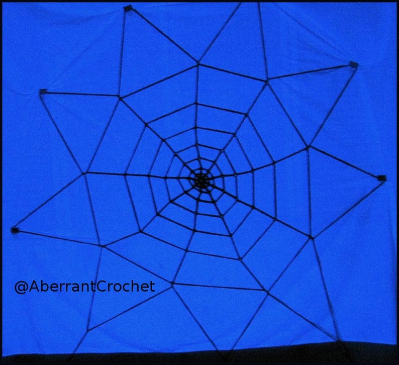 Spider Web Crochet Pattern DIY Halloween Decor Giant Web For Spooky Costume or Haunted House Permission to Sell Finished Spiderweb Items image 5