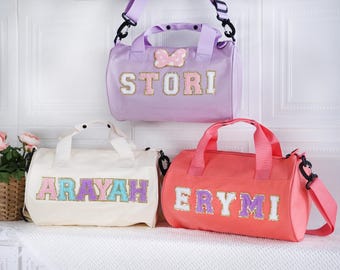 Bolsa de ballet personalizada para niñas, bolsa de viaje para niños pequeños, bolsa de baile impermeable, bolsa para campamento de verano, bolsa de fin de semana para niños.