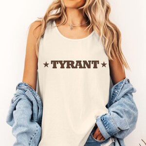 Comfort Colors® Vintage •TYRANT• Cowboy Unisex Tank Top Shirt, Western T-Shirt, Western Bachelorette T-Shirt, retro kowbojska koszula, koszulka Tyrant