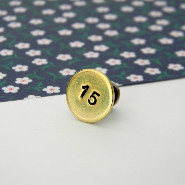 Personalized Number Lapel Pin Etsy UK