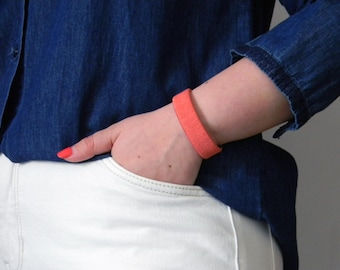 Cotton cuff bracelet. Custom 2nd wedding anniversary gift. For wife, husband, couple.