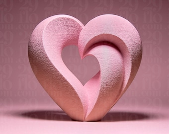 Estatuilla moderna con forma de corazón impresa en 3D, figura, figurita, decoración del hogar para San Valentín