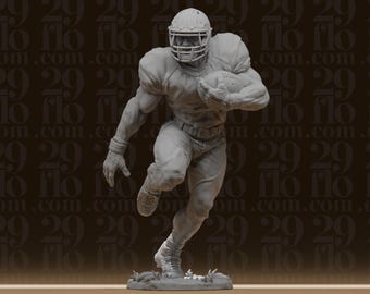American Football Statue - Dynamic Athlete Figure - Muscular Sports Decor - Football Fan Gift - 3D Printed Resin Model