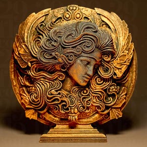 PANNA - Dziewica - ZNAK ZODIAKU Rzeźba drukowana w 3D, Statua, Figurka, Figurka, Dekoracja domu (ręcznie malowana)