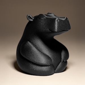 Sculpture décorative imprimée en 3D hippopotame, statue, personnage, figurine Décoration d&#39;intérieur