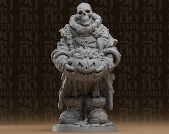 Skelett-Halloween-Statue „Süßes oder Saures“ – Kürbis-Süßigkeitenschale