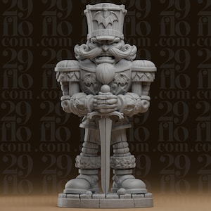 Gotisk Nötknäppare Väktarstaty - Fantasy Toy Soldier Resin Skulptur