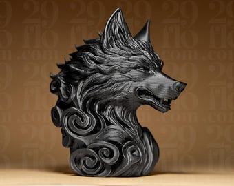 Wolf 3D Printed Sculpture, Statue, Figure, Figurine Home Decoration