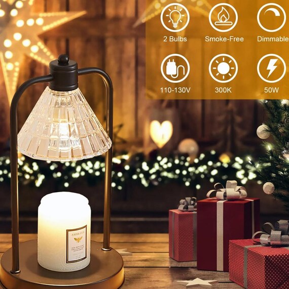 Dimmable Candle Warmer Lamp With Timer - Top-Down Melter For Yankee & Large Jar Candles