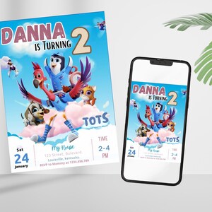 Digital Kids Party Evite Bday, Editable Birthday Invitation Template, Printable, Birthday Party Invitations
