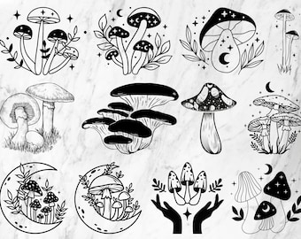 Mushroom SVG ,Mystical Mushroom svg Bundle ,Magic mushroom svg,Boho Mushroom svg, Mushroom png, floral mushroom svg, Mushroom Clipart