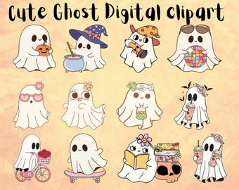 Halloween ghost Clipart , Ghost Svg , Halloween Ghost Svg ,  Cute ghost Svg ,  Cute ghost Png , Halloween clipart , Digital Download file