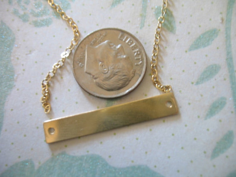 wholesale modern geometric barblank 2h 30.5x5 mm Bar Blank Pendant Charm Sterling Silver or 14kt Gold Fill