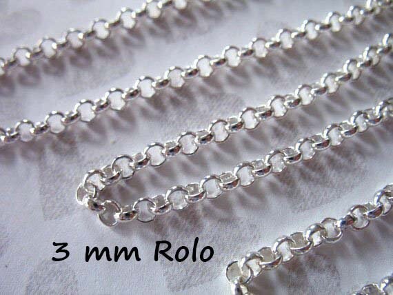Collier Collier Collier chaîne ROLO en argent 3,0 mm ROLO, chaine tour de cou en argent Sterling 925 SS, gros bijoux approvisionnement, solo de hp MMS M56 épaisseur poids lourd f50054 Collier Collier Collier chaîne ROLO en argent 3,0 mm ROLO, chaine tour de cou en argent Sterling 925 SS, gros bijoux approvisionnement, solo de hp MMS M56 épaisseur poids lourd f50054