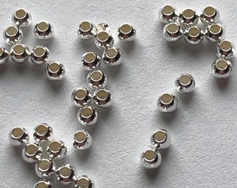 Sterling Silver Seamless Spacer Beads, 2mm, Jewelry Supplies