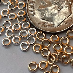 Argolas de prata esterlina e ouro 14k com fecho: 3 mm, calibre 20