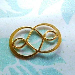 1-10 pcs, DOUBLE INFINITY Charm Pendant Link Connector, Vermeil or Sterling Silver, 20x11 mm, Small, love bridesmaids n31s solo image 2