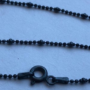16 inch, SATELLITE BALL Chain - Oxidized Sterling Silver Chain, Satellite Chain, Finished Chain, solo done.. D1.16..ox