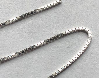 Sterling Silver Box Chain Necklace: .65mm Wholesale Jewelry Supply
