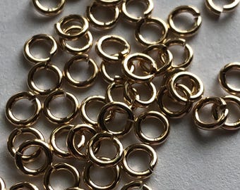 14k Gold Filled Open Jump Rings, 4mm, 21 Gauge, made in USA