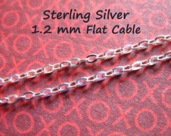 Buy Wholesale Sterling Silver Chain 1.7x1.2 Mm Flat Cable Necklace