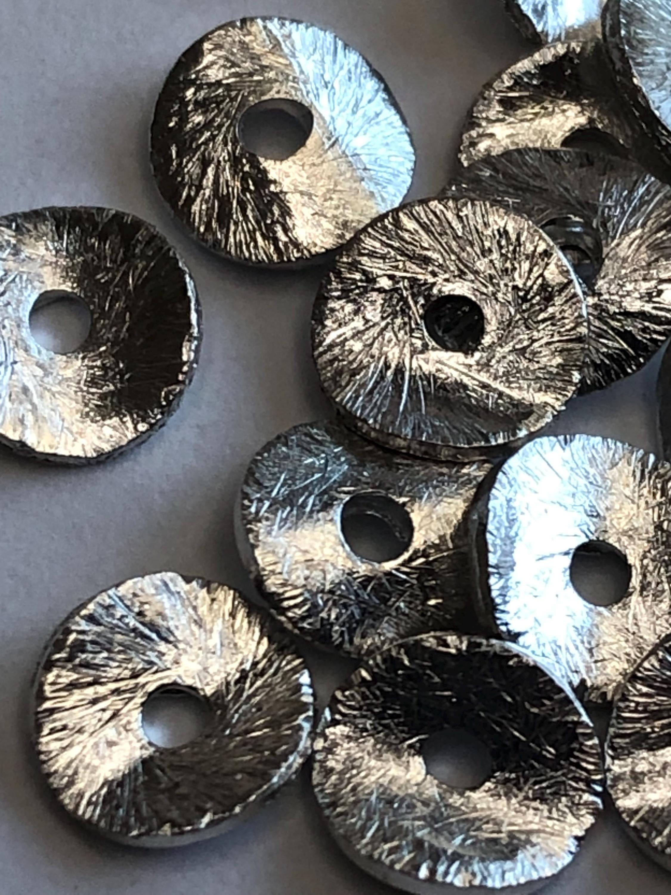 6 mm gewellte Scheiben Spacer Perlen, 925 Sterling Silber Perlen Spacer, Kartoffel Chip Disc Perlen, Handwerker Schmuck Zubehör gewellt6