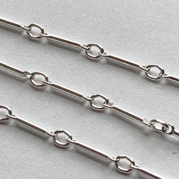 Collar con cadena de eslabones de plata de ley, cadena de diseño resistente (8,5 x 1 mm)