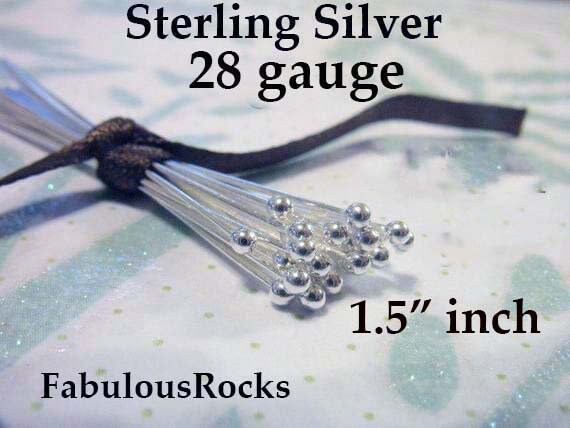 Sterling silver head shop pins bulk