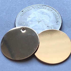 19 mm Gold Filled Blanks Discs, 3/4 &quot;, Round Circle Sequins, 24 gauge, custom jewelry blank19..