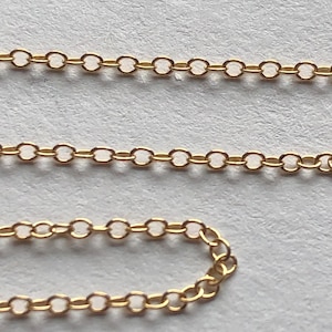 5-100 ft, Gold Filled Chain Wholesale .. 10-18% less / 1.0 mm Petite Round CABLE Chain Gold / jewelry necklace chain unfinished ssgf sgf9