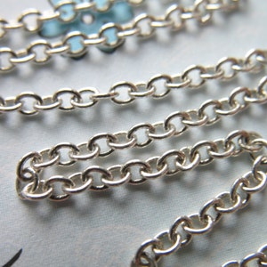 Shop Sale.. 10 20 50 feet, Sterling Silver Chain, Oval Round Cable, 2x1.8 mm, 10-35% Less, heavy, bulk chain SS S205. hp solo