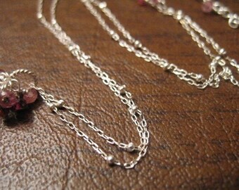 Sterling Silver Satellite Chain: 1mm Delicate Ball Necklace Chain
