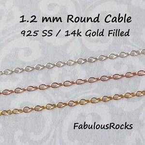 1.2 mm Gold Filled Chain, Gold Round Cable Chain, 14k Gold Fill Wholesale Necklace Chain Dainty Thin Strong Jewelry Chain s9 sgf9 solo fcc q image 5