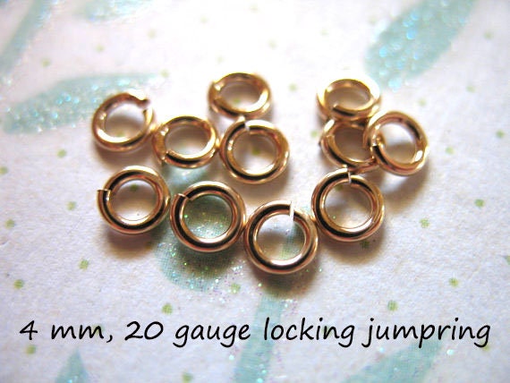 4.5mm 14k Gold Filled Jump Rings, 30 Qty. 22 Gauge Jumprings