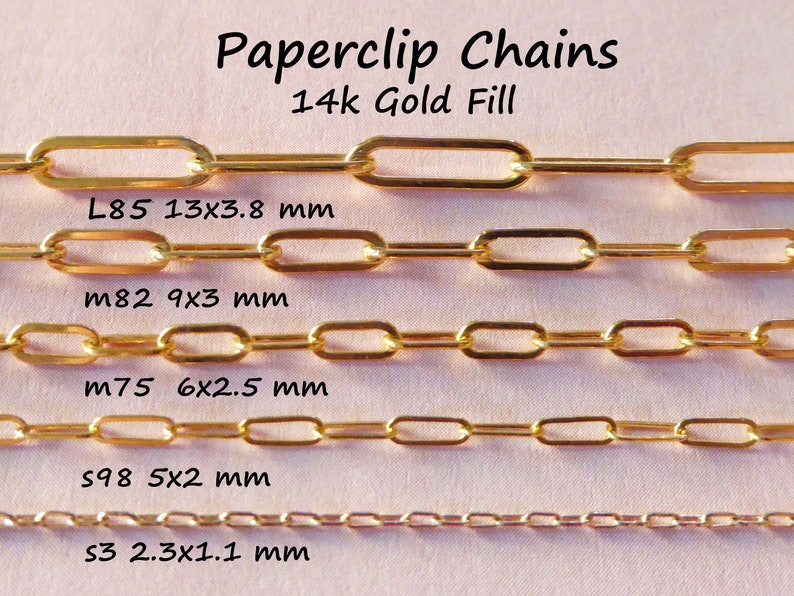 1100 Ft 14k 14kt Gold Fill Chain Paperclip Chain Bulk Etsy
