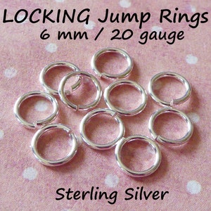 10-100 pc 14k Gold Filled LOCKING Jump Ring Jump Lock Jumpring Jumplock Bulk, Open 6 mm 20 gauge, Wholesale Jewelry Finding jr6 2t solo ool image 4