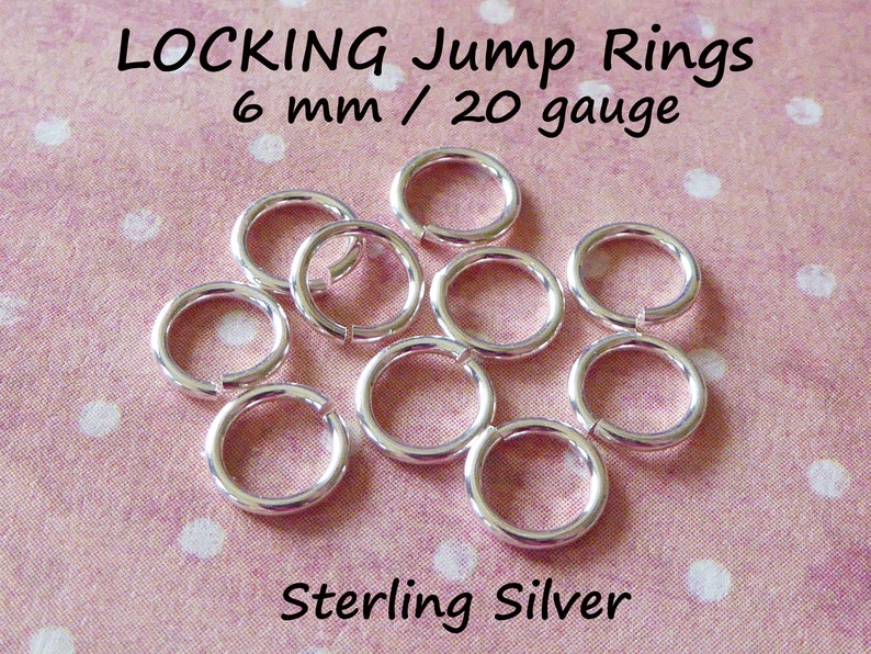 10-100 pc 14k Gold Filled LOCKING Jump Ring Jump Lock Jumpring Jumplock Bulk, Open 6 mm 20 gauge, Wholesale Jewelry Finding jr6 2t solo ool image 4