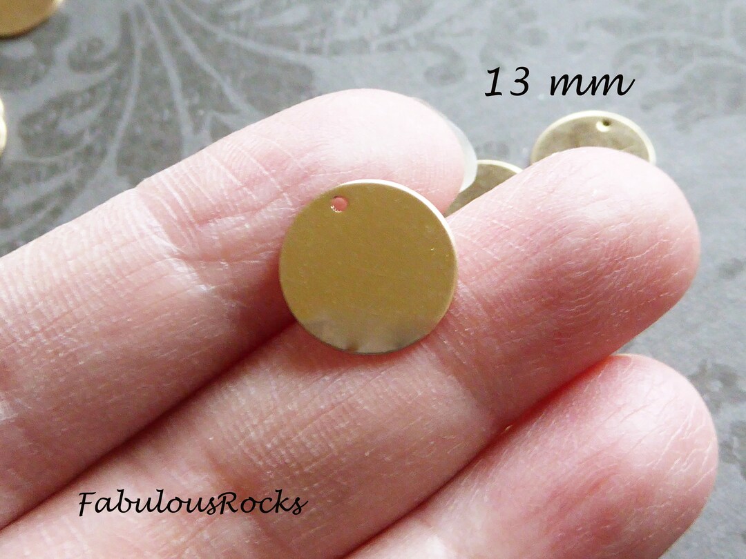 14k Gold Fill Blank, Jewelry Making Finding, 1/2 in Inch, 24 Ga, 13 Mm