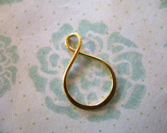 Infinity Charm Pendant Link Connector / Sterling Silver or 24k Gold Vermeil / 1-50 pcs, 20x13 mm, Small / brides bridal   art n30s