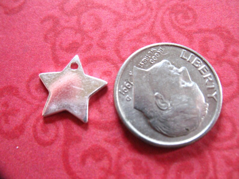 225 Pcs STAR Pendant Charm Metal Blank / Sterling Silver Etsy