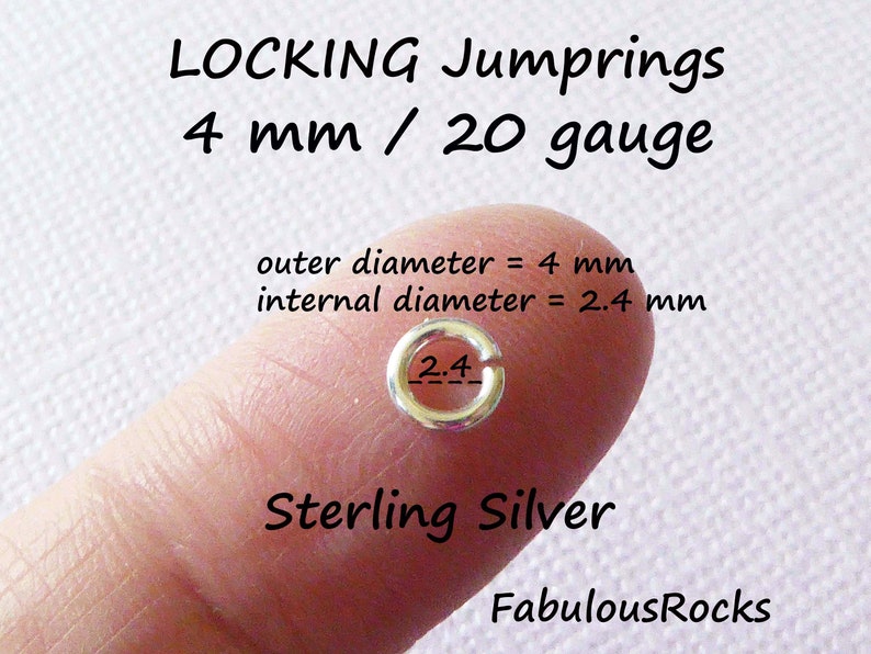 LOCKING Jump Rings Jumpring Jump Locks Jumplocks 4 Mm 10500 Etsy