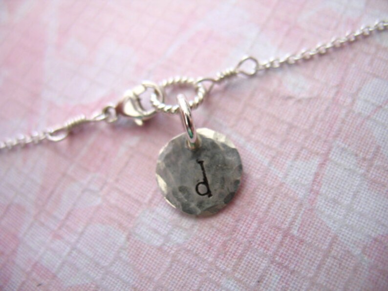 Initial Monogram Charm Pendant Add on Blank Disc Charm Etsy