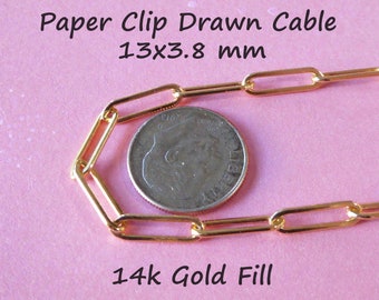 Wholesale Jewelry Supplies - 14k Gold Filled PaperClip Chain 4x12